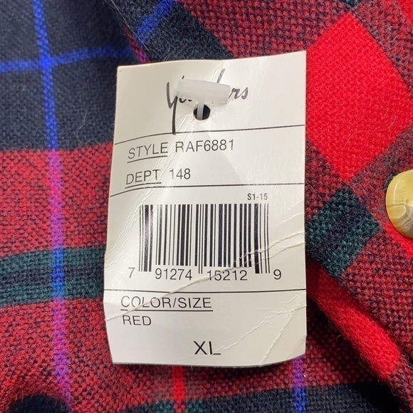 River Trader Plaid Flannel Button Up Shirt Size XL NWT - Picture 3 of 6